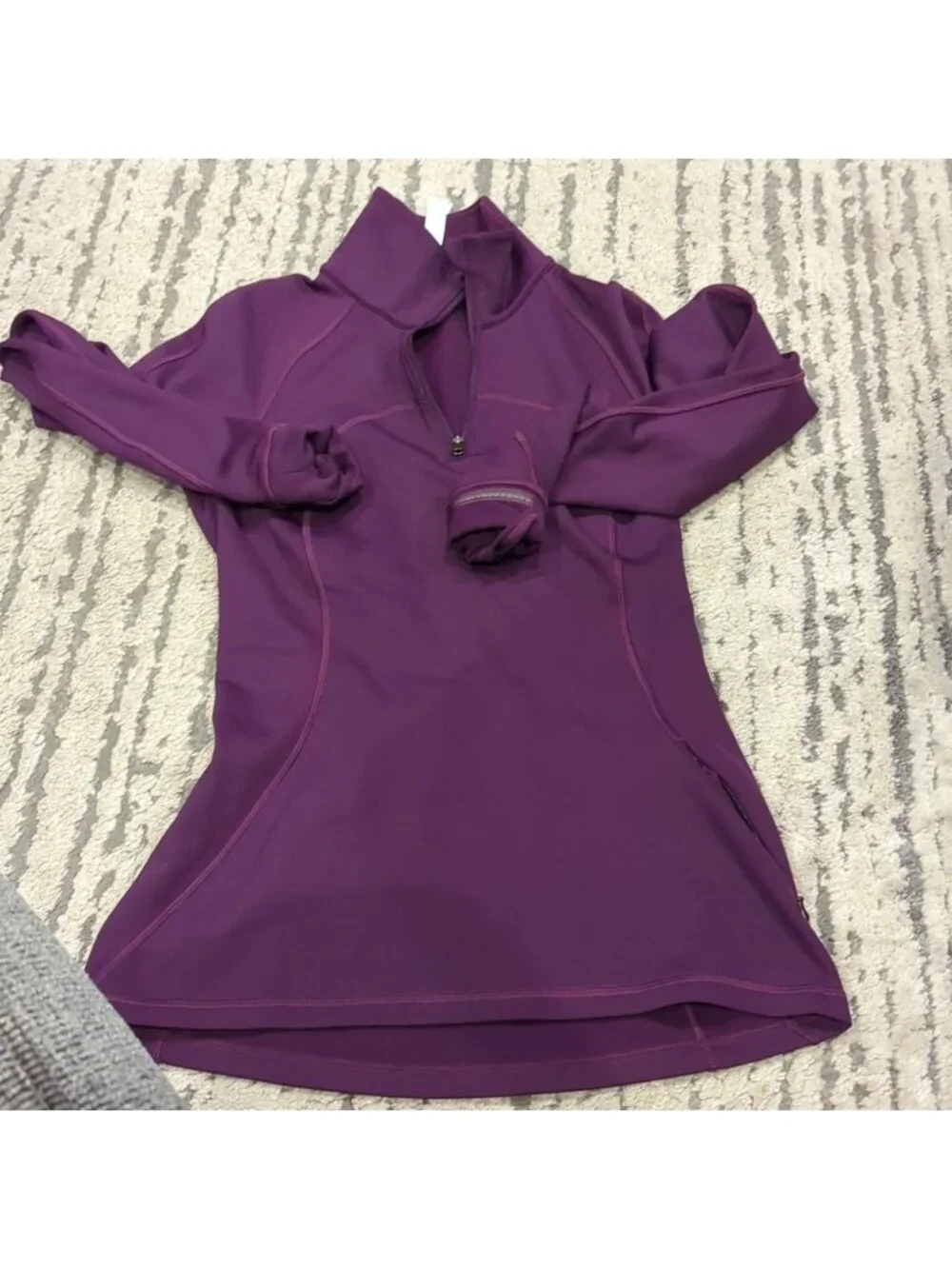 Lululemon First Mile 1/2 Zip Darkest Magenta